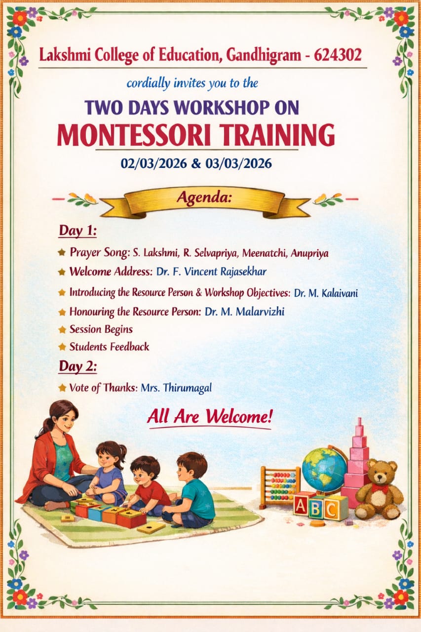 Two Day Workshop on Montessori Training